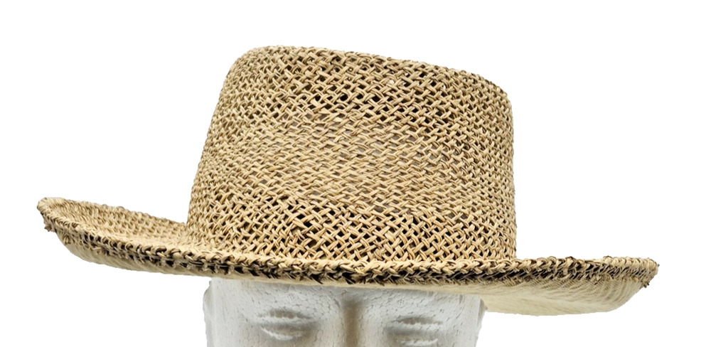 Disney World Straw Cowboy Hat 2XL 3XL Natural Woven Wide Brim Western Sun Hat